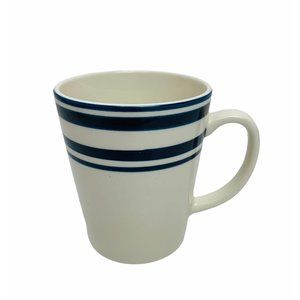 Todays Home Coffee Mug Cream Blue Stripes Stoneware Tea Cup Replacement